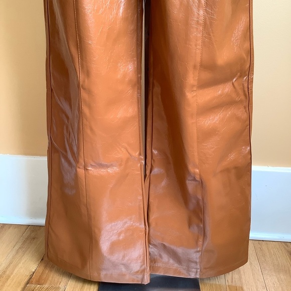 FREE PEOPLE Star Crossed Lovers Faux Leather Pants Size 8 - Picture 4 of 14